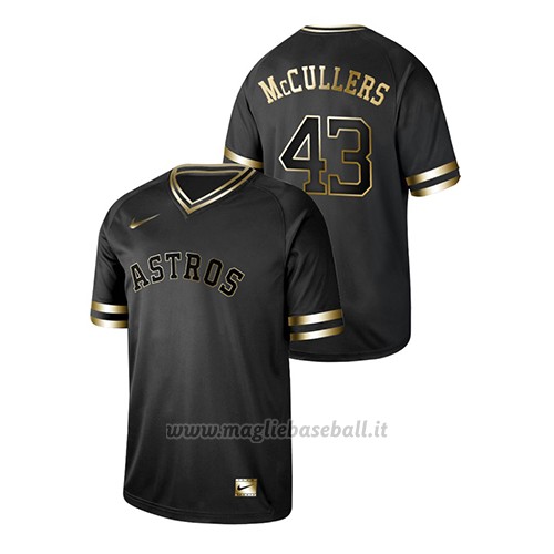 Maglia Baseball Hombre Houston Astros Lance Mccullers 2019 Golden Edition Nero